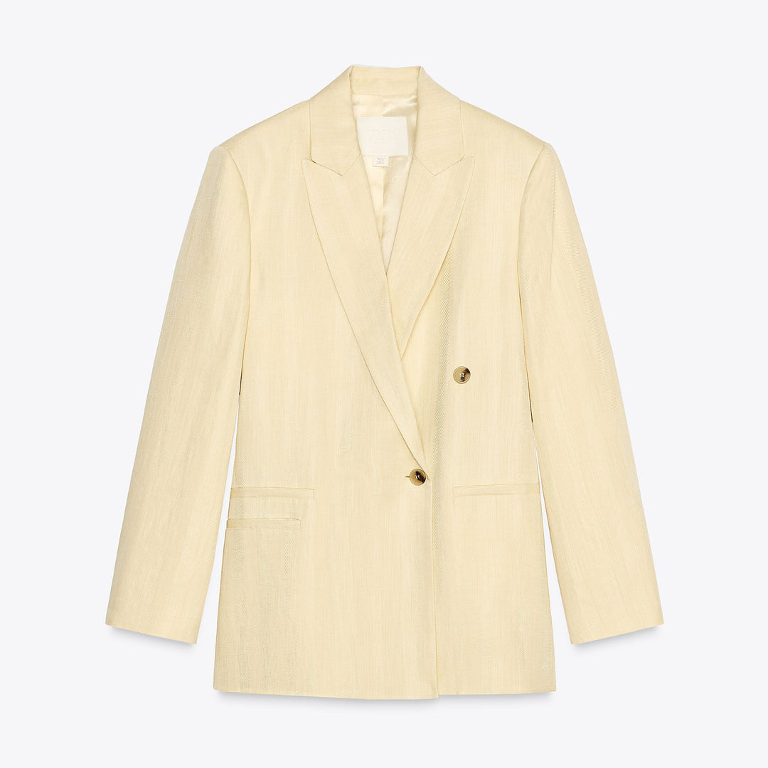 Moudda ZARA - Blazer Minimal Lin - Croisé & Oversize - Tunisie 1