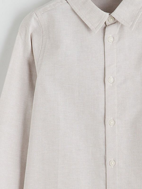 Moudda LC Waikiki - Chemise tissée manches longues Garçon Ecru - Tunisie 3