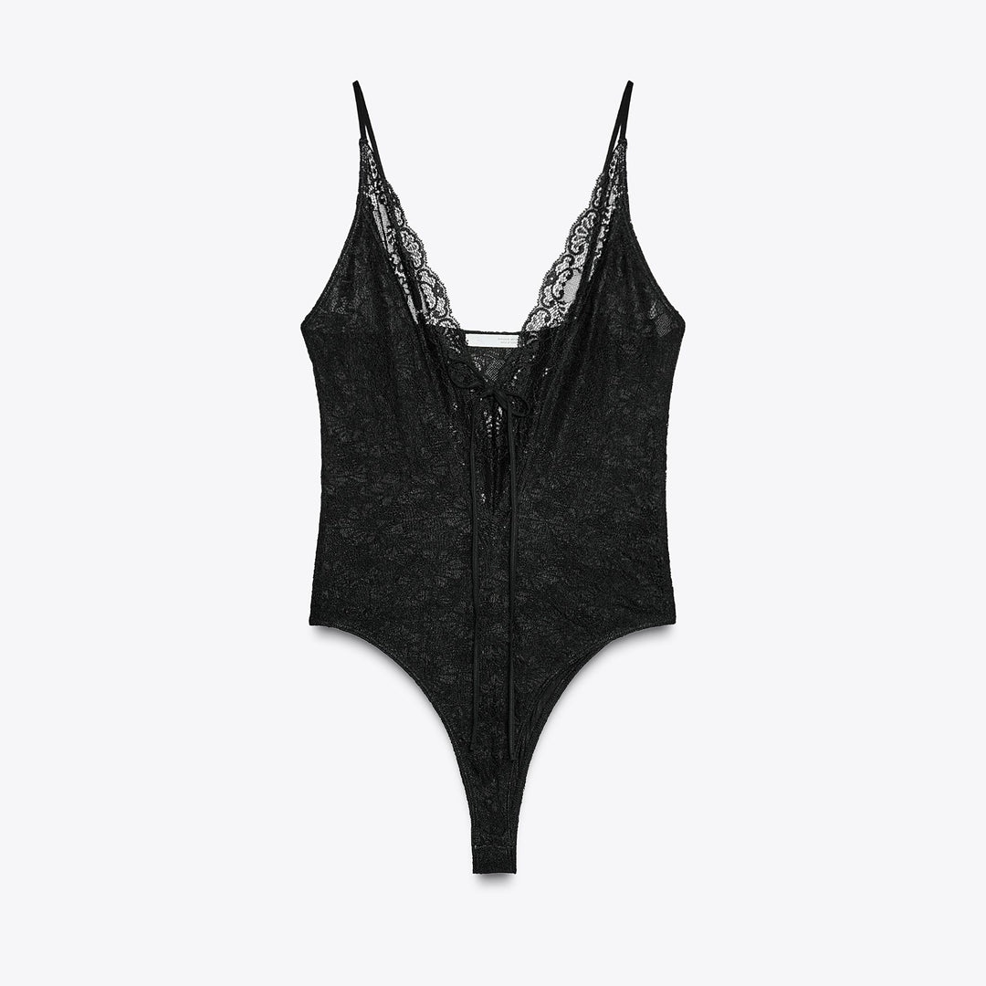 Moudda ZARA - Body Dentelle - Bretelles & Nœud - Tunisie 1