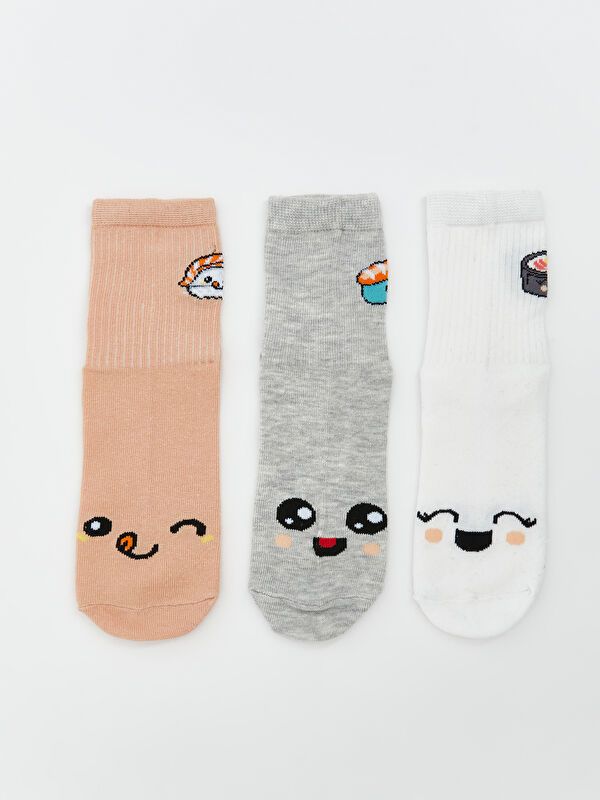 Moudda LC Waikiki - Chaussettes courtes Fille Corail pâle - Tunisie 3