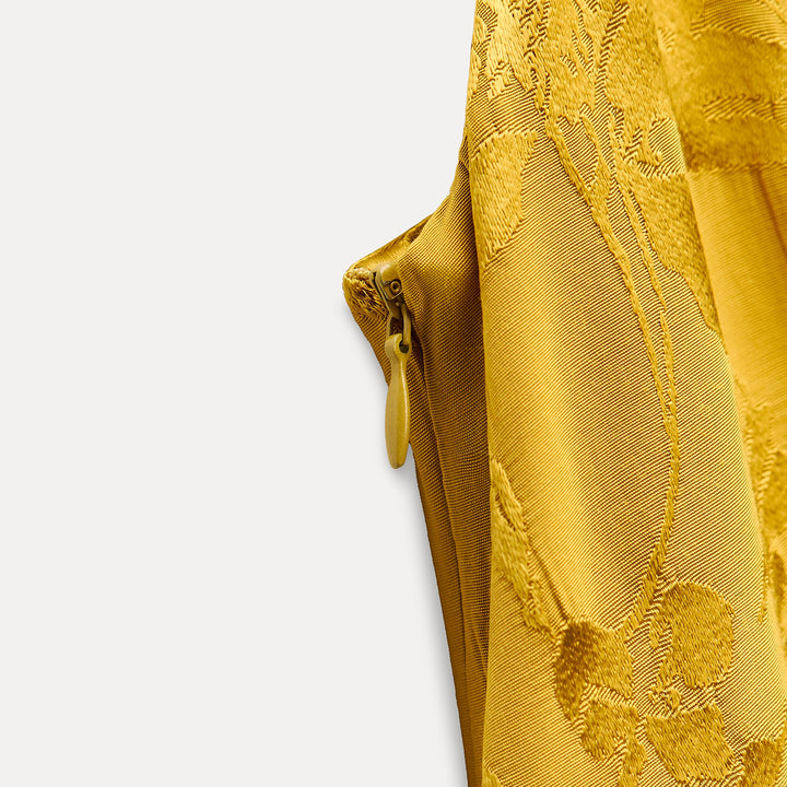 Moudda ZARA - Robe mi-longue jacquard manches courtes dos nu - Tunisie 3