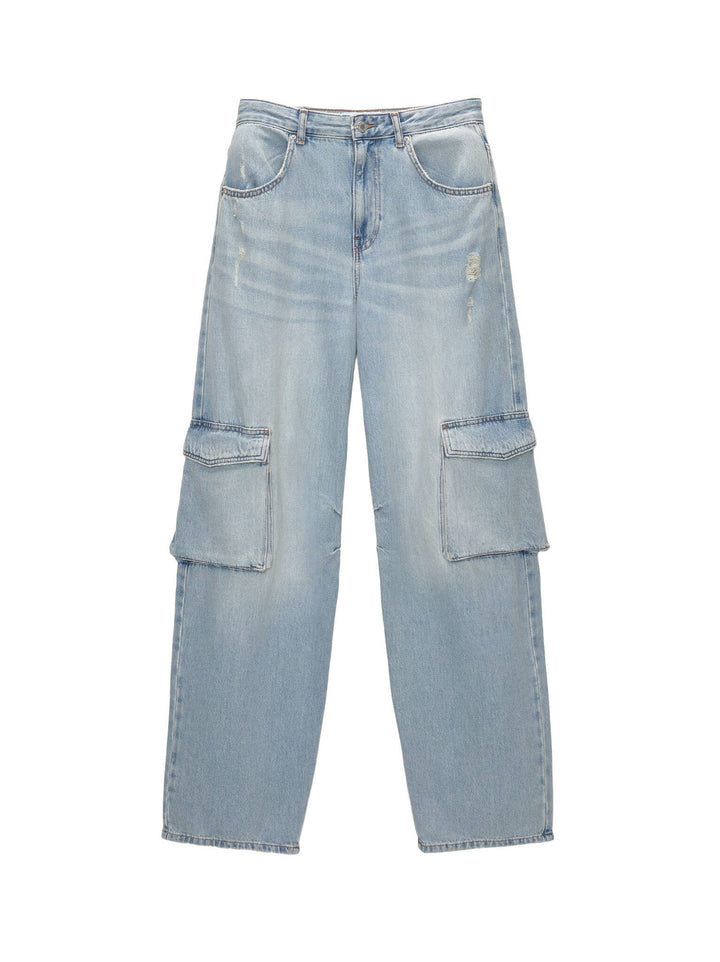 Moudda PULL & BEAR - Pantalon Denim Cargo Ballon - Tunisie 5