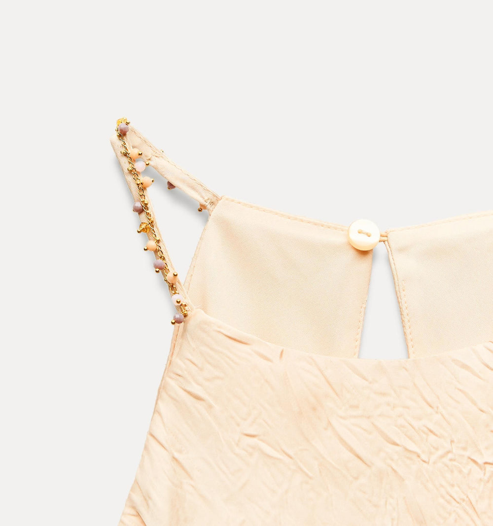 Moudda ZARA - Robe en satin froissé, décolleté travaillé - Tunisie 2