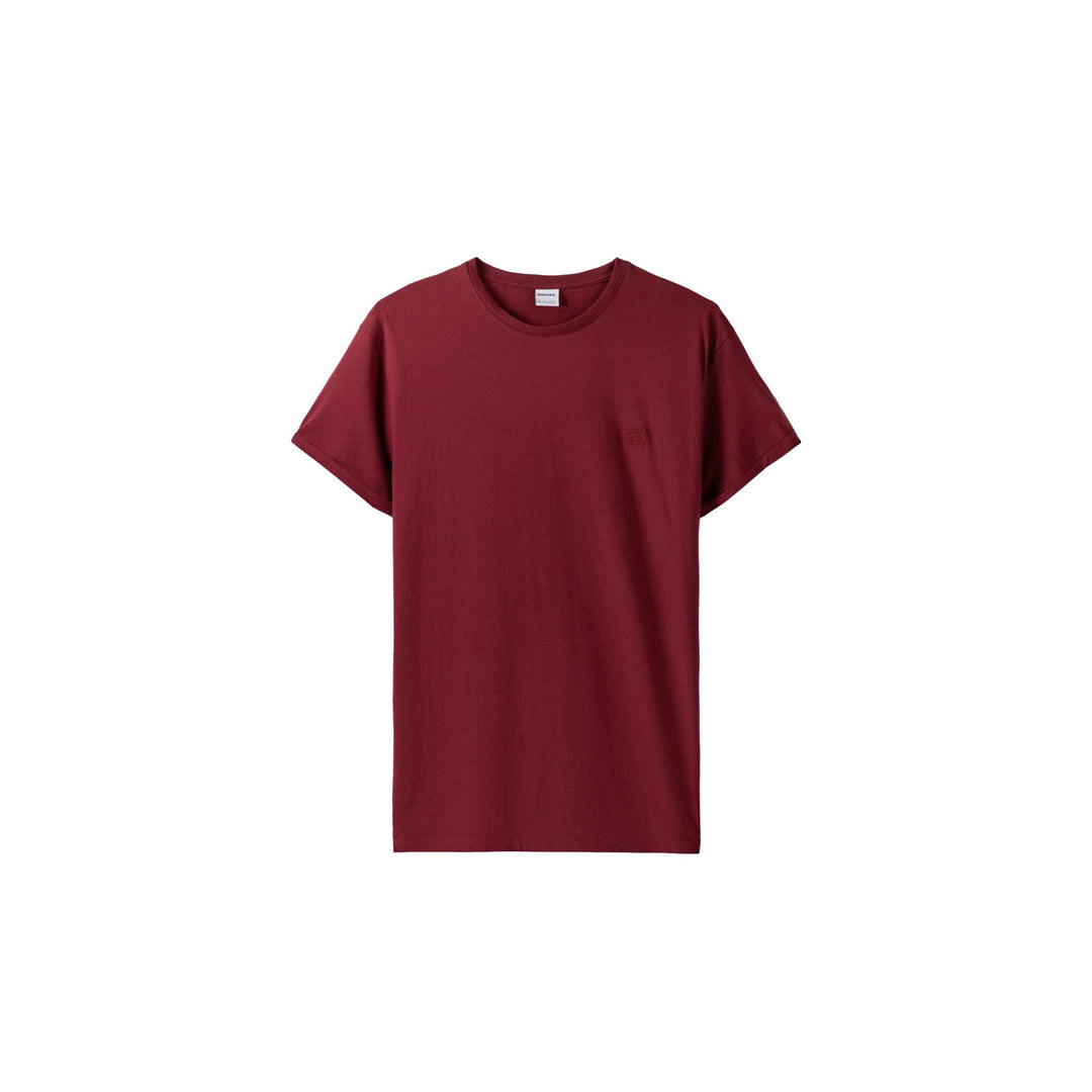 Moudda BERSHKA - T-shirt Muscle Fit Brodé Manches Retroussées - Tunisie 1