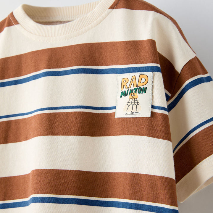 Moudda ZARA - T-shirt enfant rayé, étiquette badminton - Tunisie 3