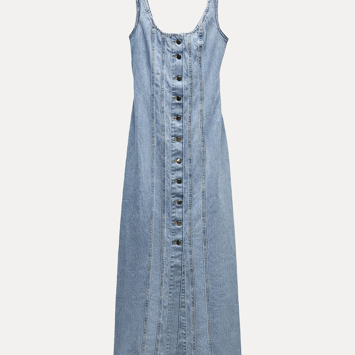 Moudda ZARA - Robe mi-longue en jean, boutons apparents - Tunisie 1