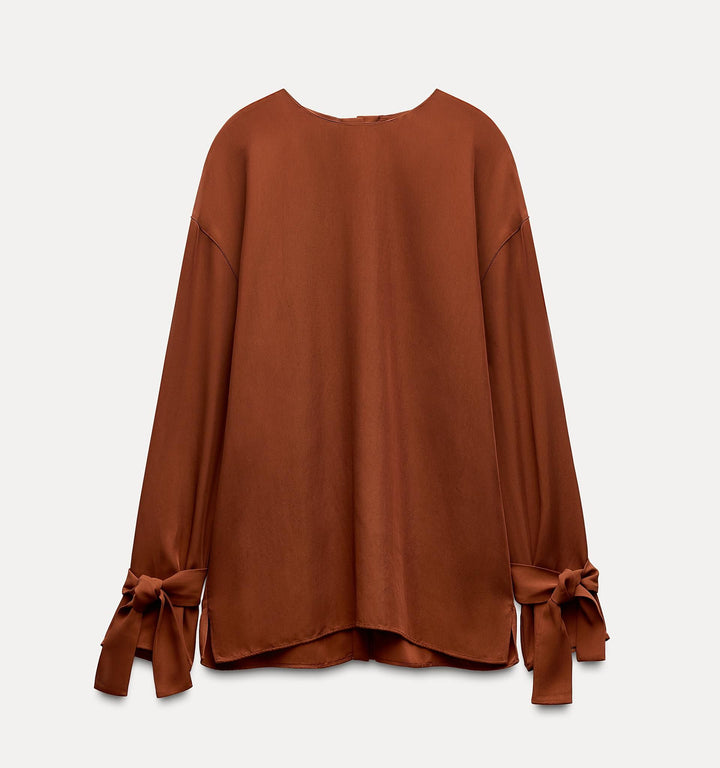 Moudda ZARA - Chemise tencel détail passant poignet et boutons dos - Tunisie 1
