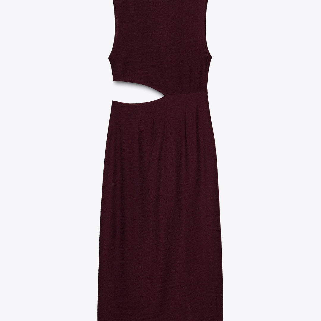 Moudda ZARA - Robe Midi Viscose - Découpe Taille & Détail - Tunisie 2