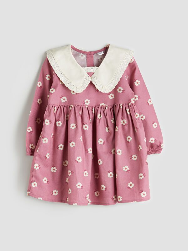 Moudda LC Waikiki - Robe tissée manches longues Fille Imprimé rose - Tunisie 1