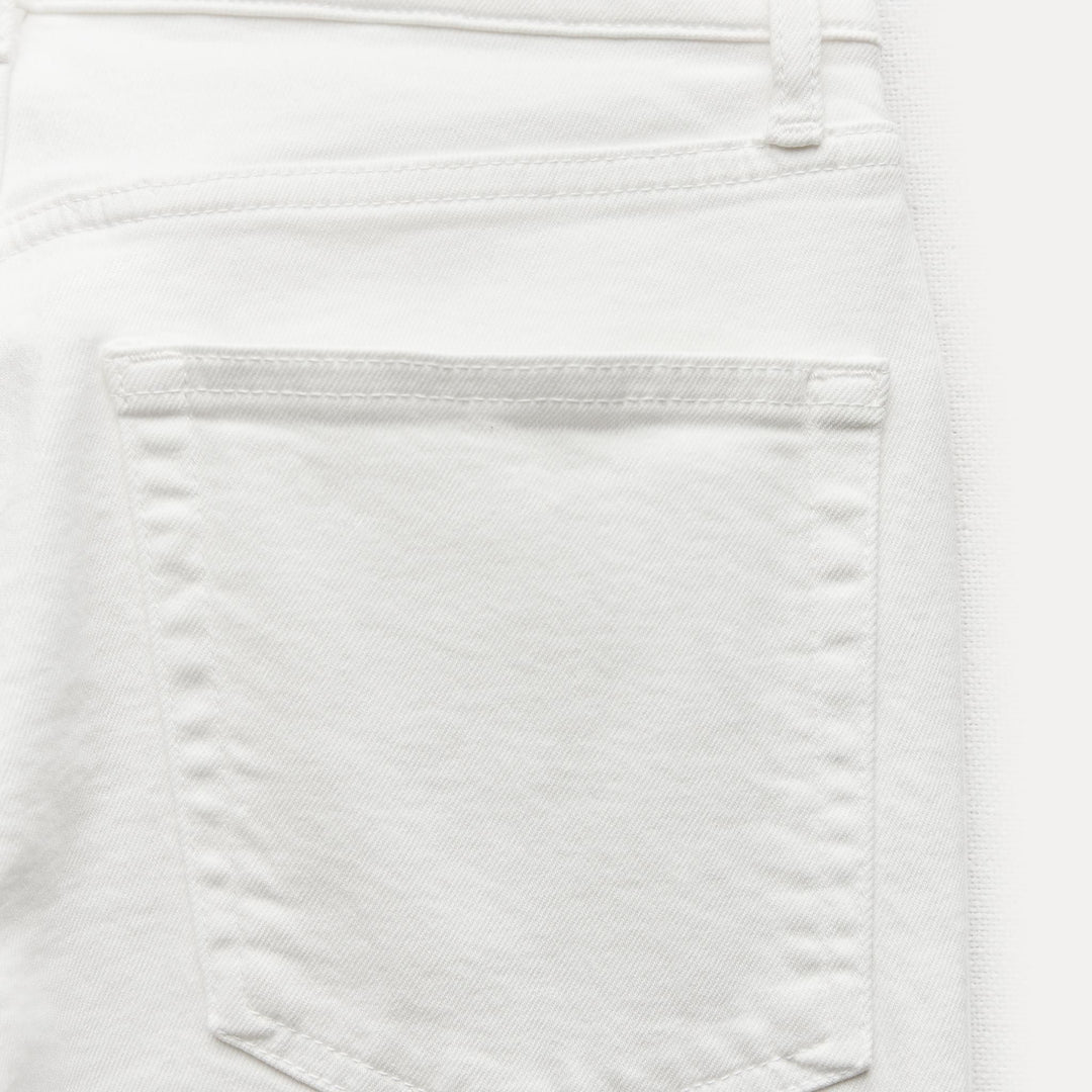 Moudda ZARA - Jean bootcut taille haute court blanc - Tunisie 6