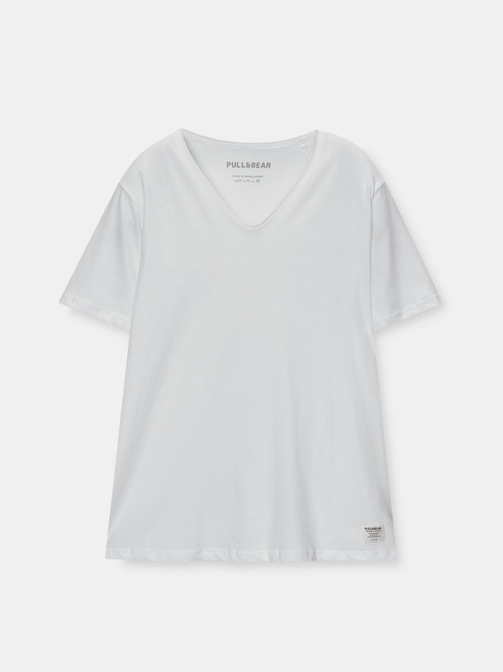 Moudda PULL & BEAR - T-Shirt Demi-Manches Col V - Tunisie 1
