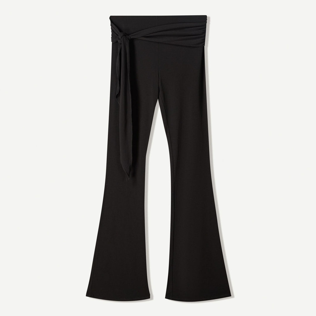 Moudda BERSHKA - Pantalon Flare Crêpe - Ceinture Nœud - Tunisie 1