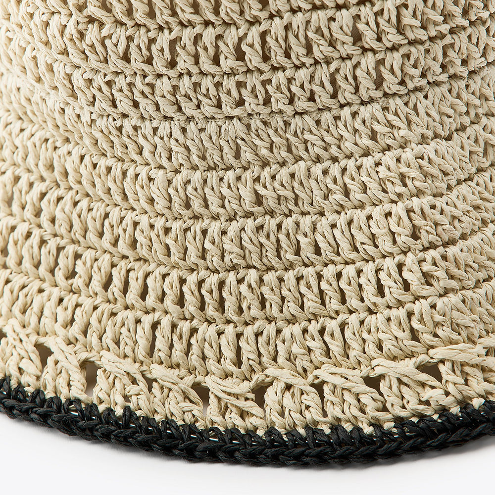 Moudda ZARA - Chapeau Bucket Crochet - Papier Tressé & Bord Contrasté - Tunisie 2