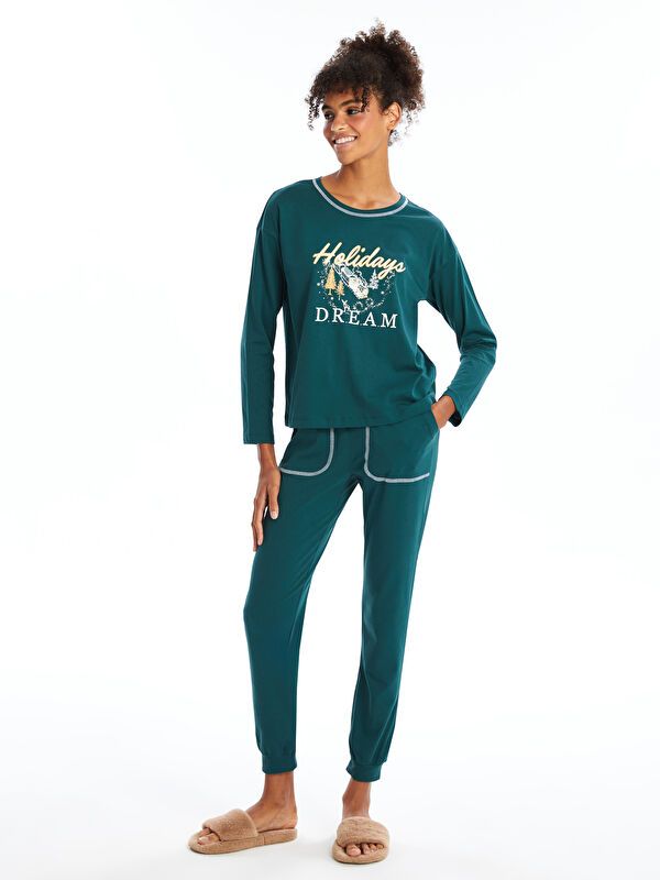 Moudda LC Waikiki - Pyjama en jersey à manches longues pour Femmes - Tunisie 1