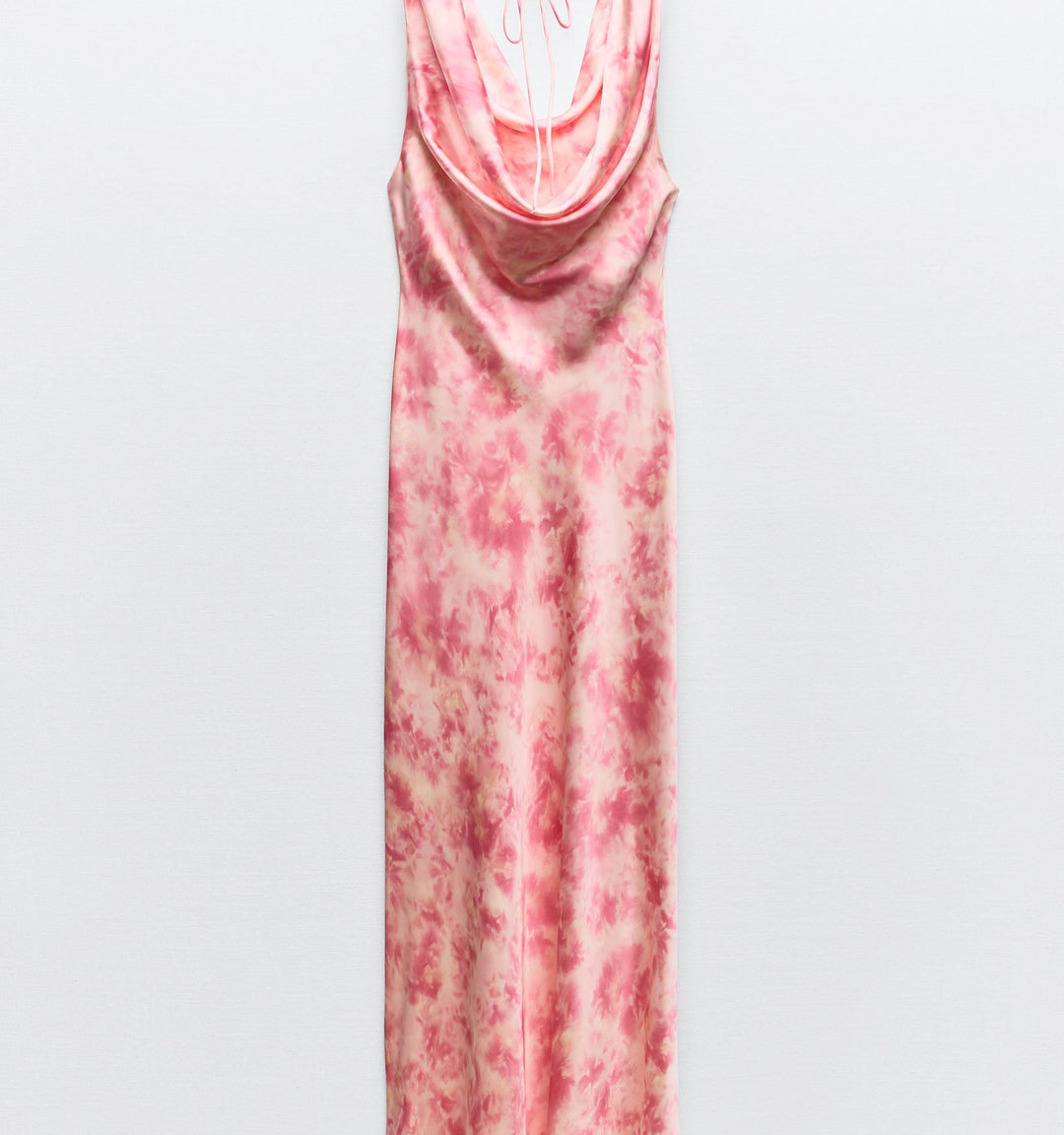 Moudda ZARA - Robe en satin imprimée tie & dye, décolleté plongeant - Tunisie 1