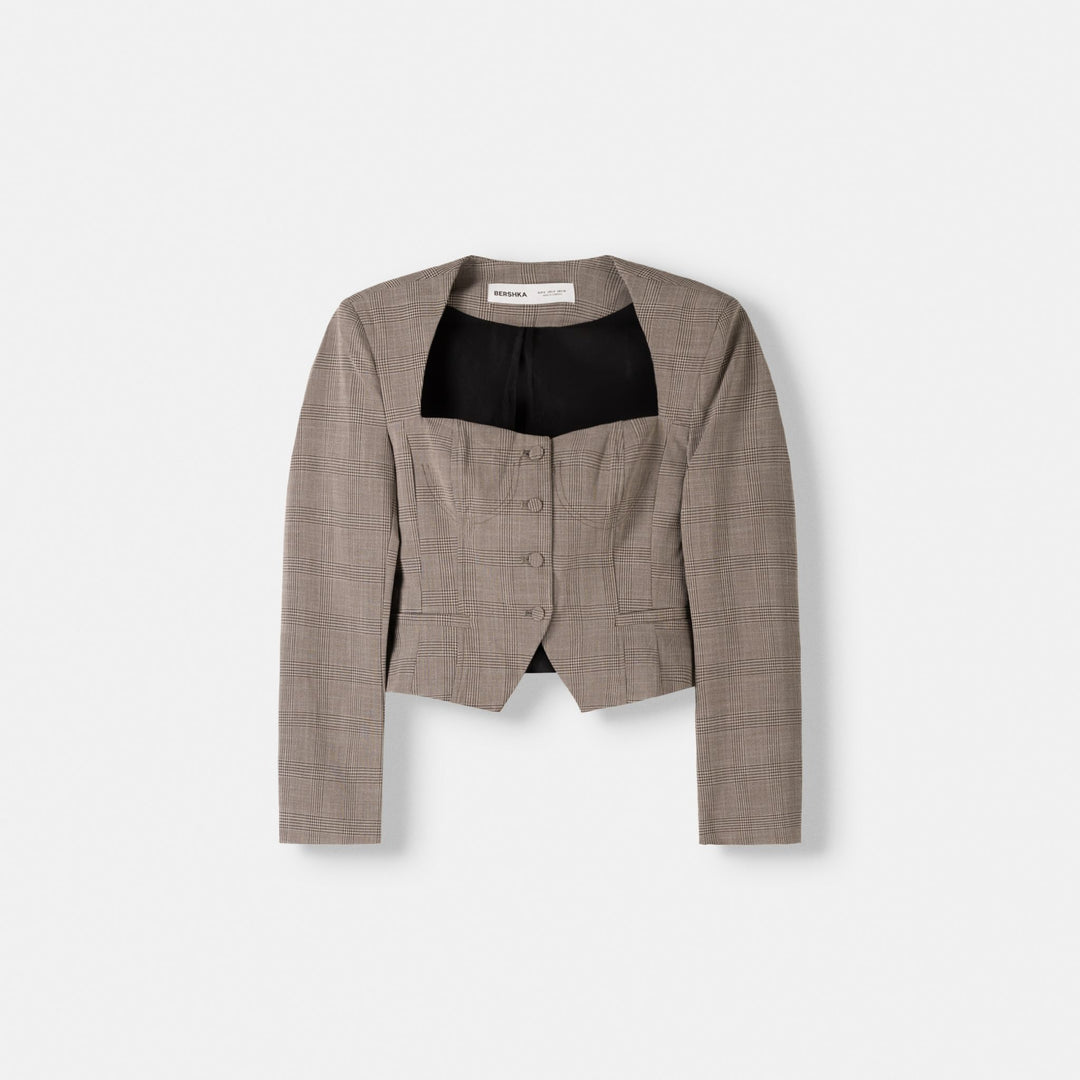 Moudda BERSHKA - Blazer cintré encolure droite - Tunisie 1