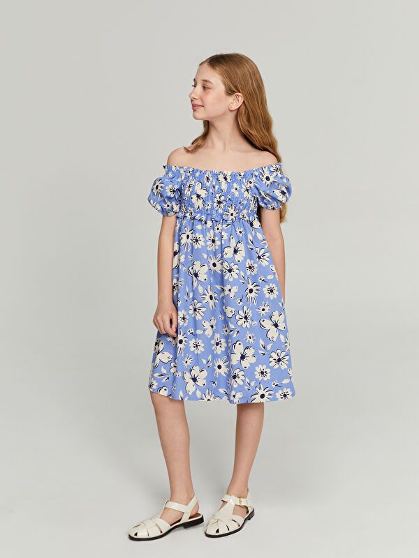 Moudda LC Waikiki - Robe manches courtes en tissu pour Fille - Tunisie 5