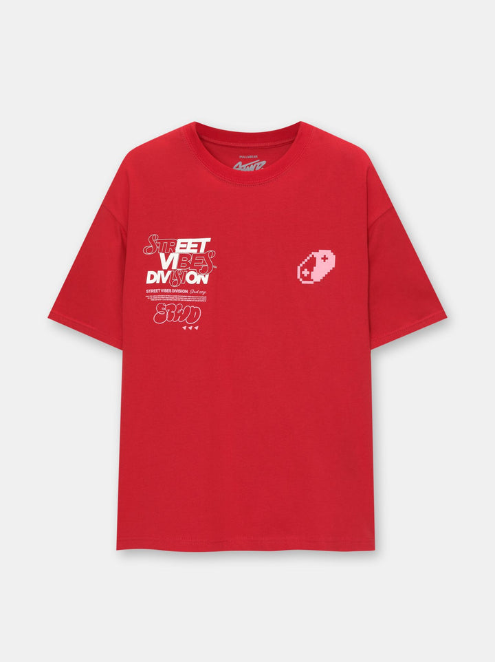 Moudda PULL & BEAR - T-Shirt STWD Imprimé Volume Street Vibes - Tunisie 1