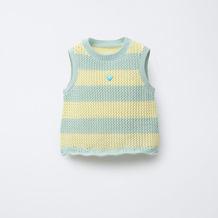 Moudda ZARA - Top Maille Enfant - Rayures Bicolores (6T) - Tunisie 1