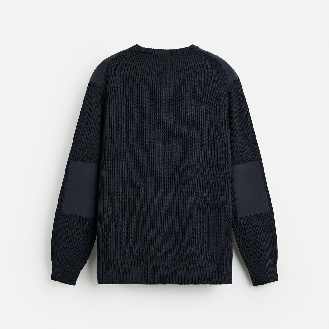 Moudda ZARA - Pull - Col Rond, Détails Nylon Épaules & Coudes - Tunisie 2