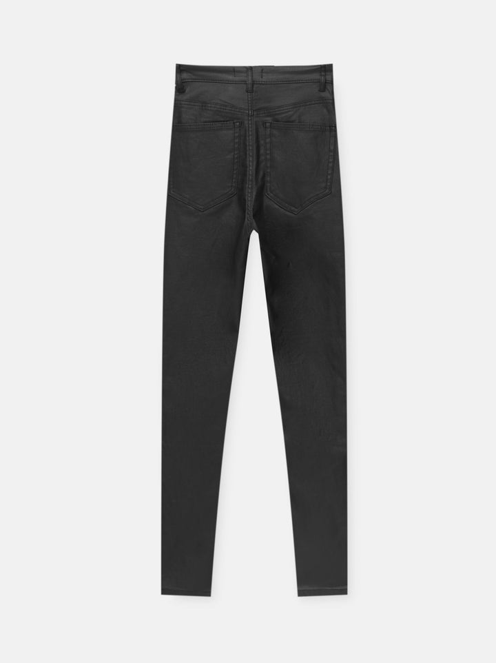 Moudda PULL & BEAR - Pantalon Skinny Taille Haute Enduit - Tunisie 4