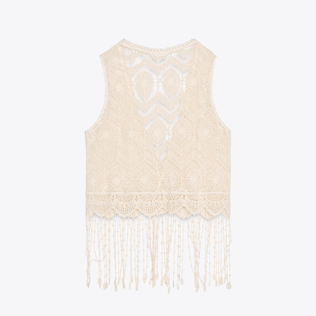 Moudda ZARA - Gilet Crochet - Franges - Tunisie 2