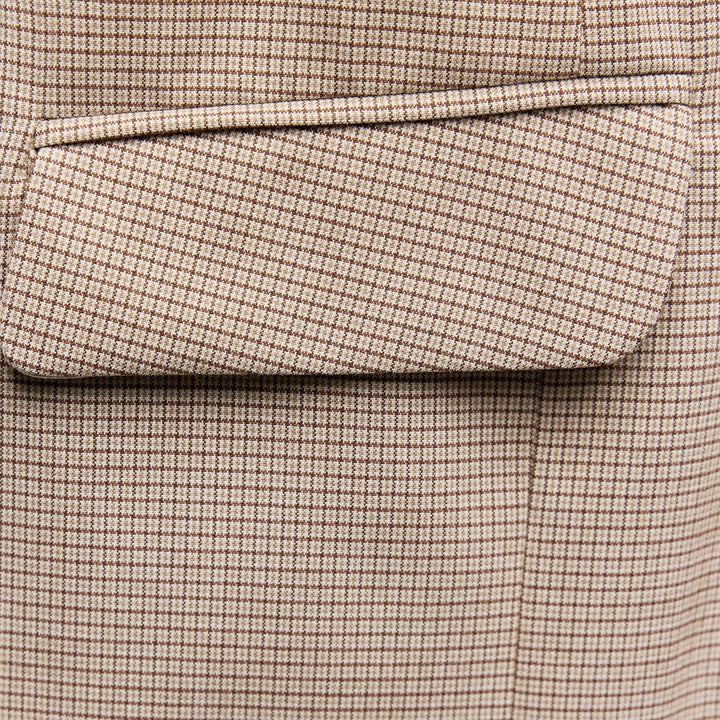 Moudda ZARA - Robe courte carreaux manches courtes encolure droite boutons recouverts - Tunisie 4