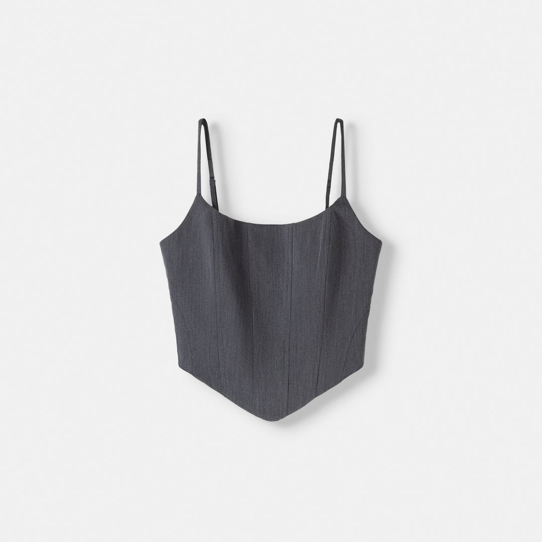 Moudda BERSHKA - Gris – top corset armatures coupe tailleur - Tunisie 1