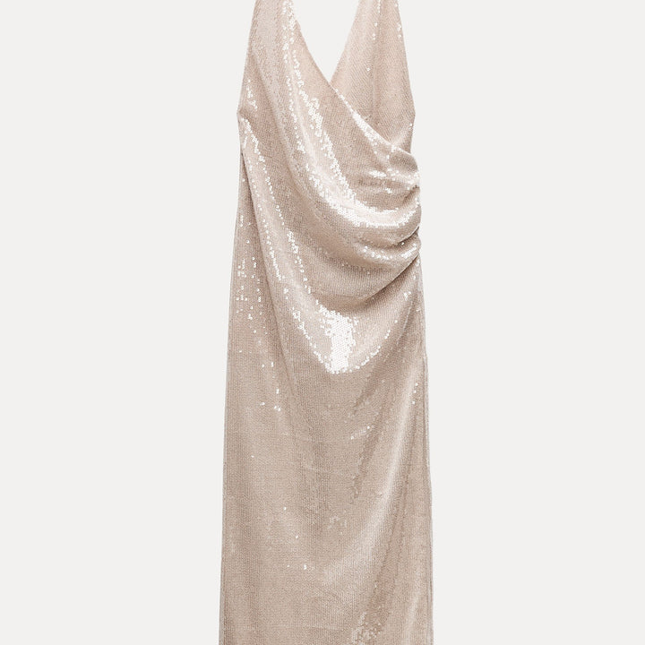 Moudda ZARA - Robe Midi Froncée à Séquins - Tunisie 2