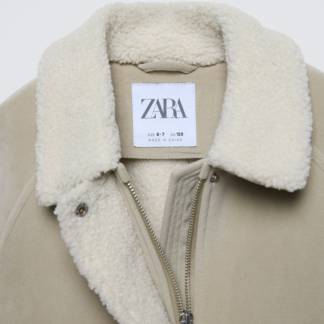 Moudda ZARA - Veste fille double face texture col fausse fourrure - Tunisie 3