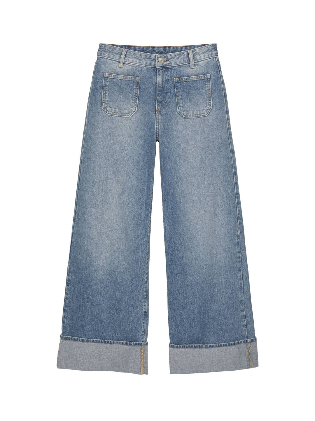 Moudda PULL & BEAR - Pantalon Denim Jambe Large Poches Plastron - Tunisie 1
