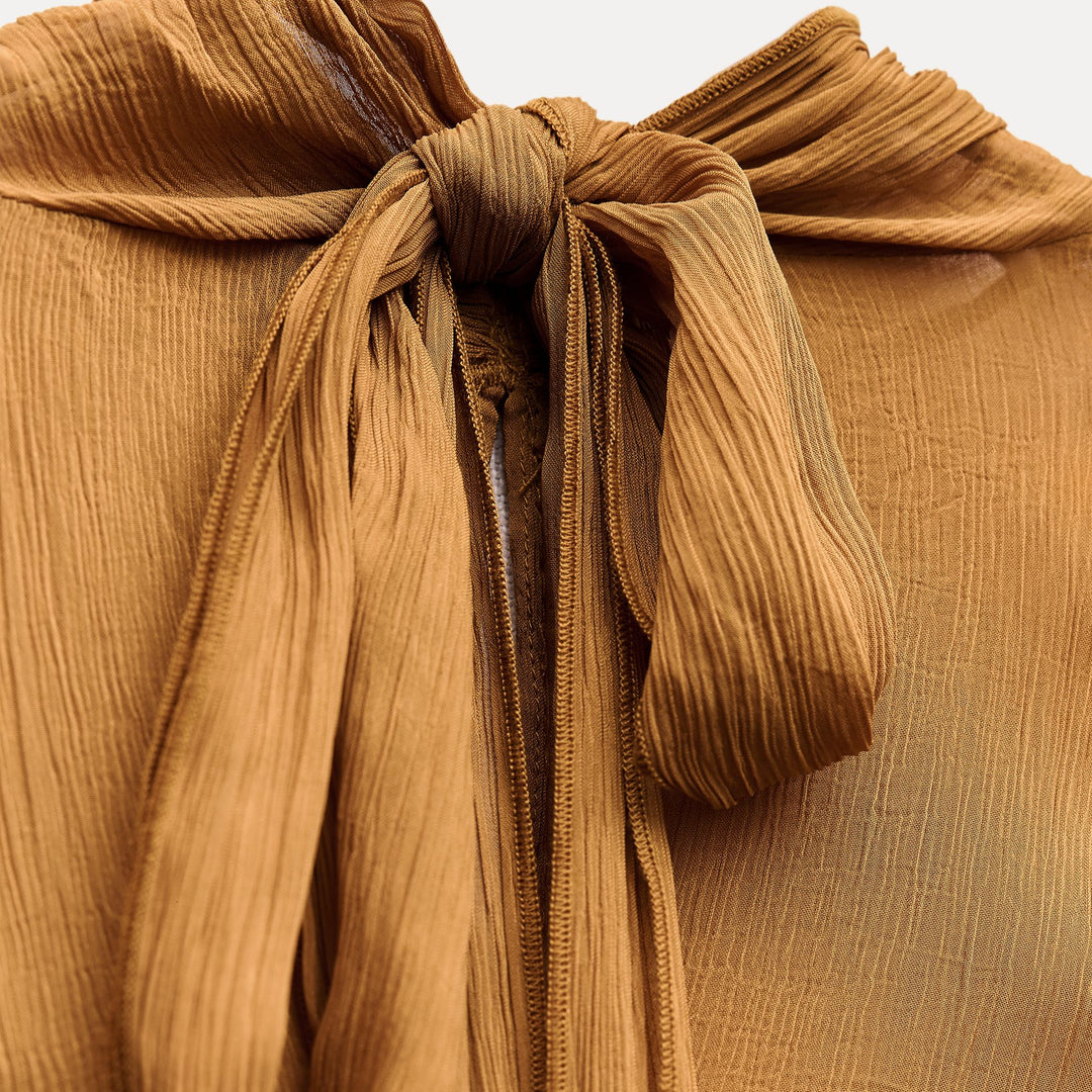 Moudda ZARA - Robe cape volants moutarde - Tunisie 8