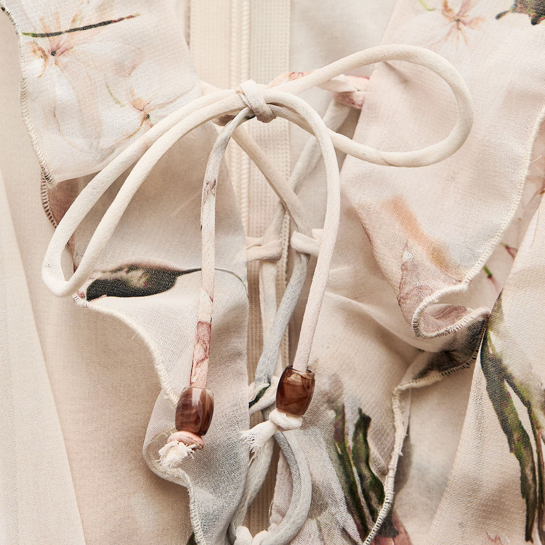 Moudda ZARA - Robe longue volants imprimée florale - Tunisie 3