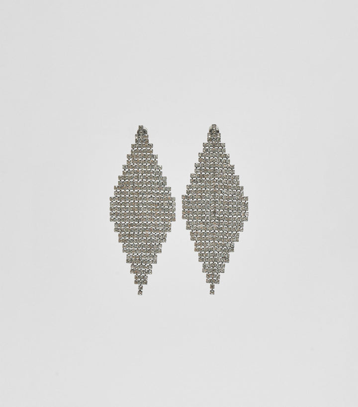Moudda STRADIVARIUS - Boucles d'Oreilles Losange Strass - Tunisie 4