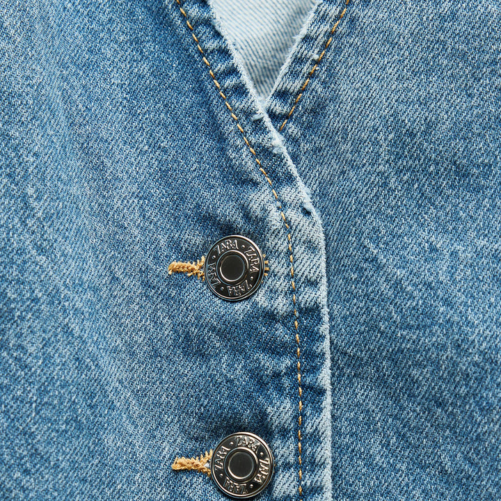 Moudda ZARA - Gilet en jean boutons apparents - Tunisie 3