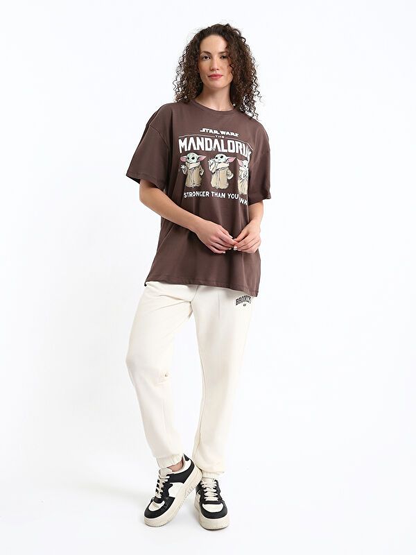 Moudda LC Waikiki - Body jersey manches courtes licence Femme Brun - Tunisie 2