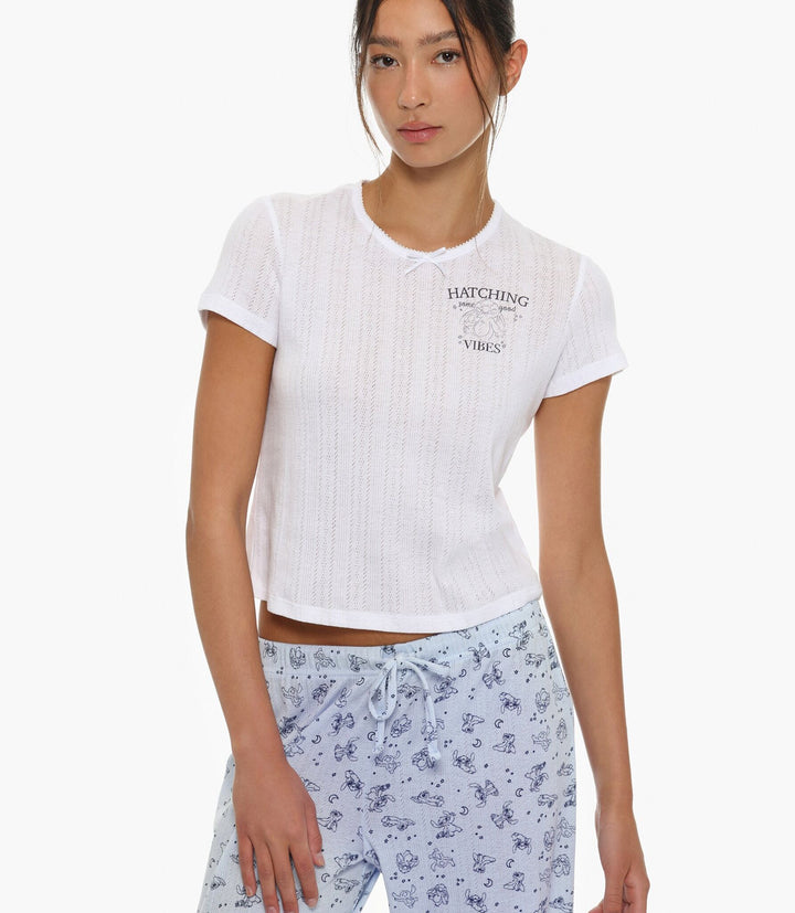 Moudda Lefties - T-Shirt Pyjama Pointelle - Stitch (Licence) - Tunisie 2