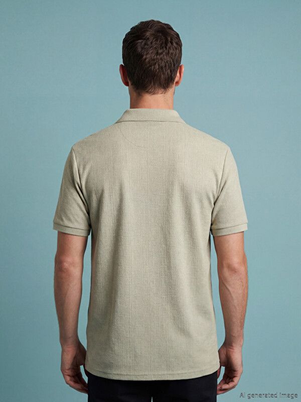 Moudda LC Waikiki - T-shirt manches courtes en jersey pour Homme couleur Vert terne - Tunisie 4