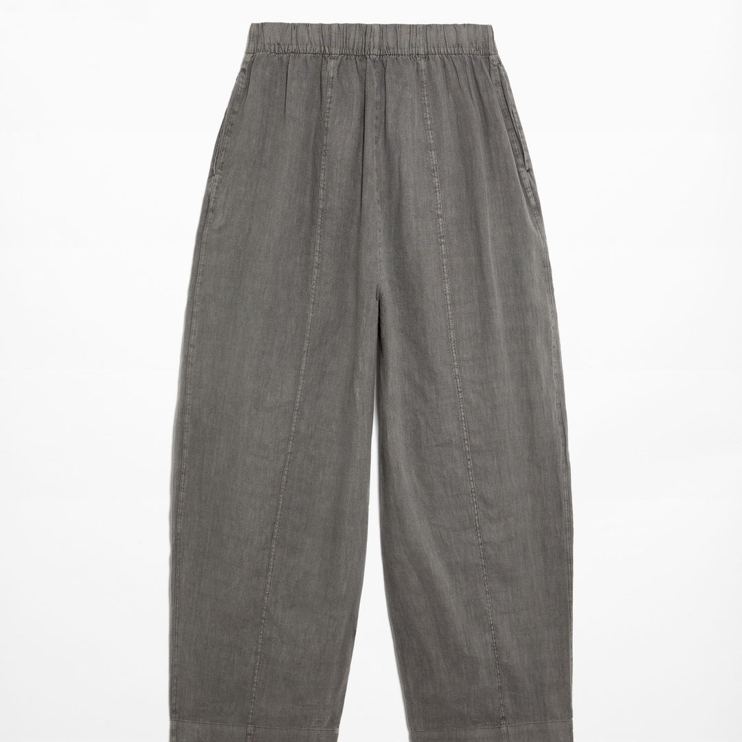 Moudda Oysho - Pantalon 100% Lin Lavé Barrel Taille Moyenne - Tunisie 1