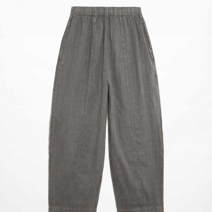 Moudda Oysho - Pantalon 100% Lin Lavé Barrel Taille Moyenne - Tunisie 1