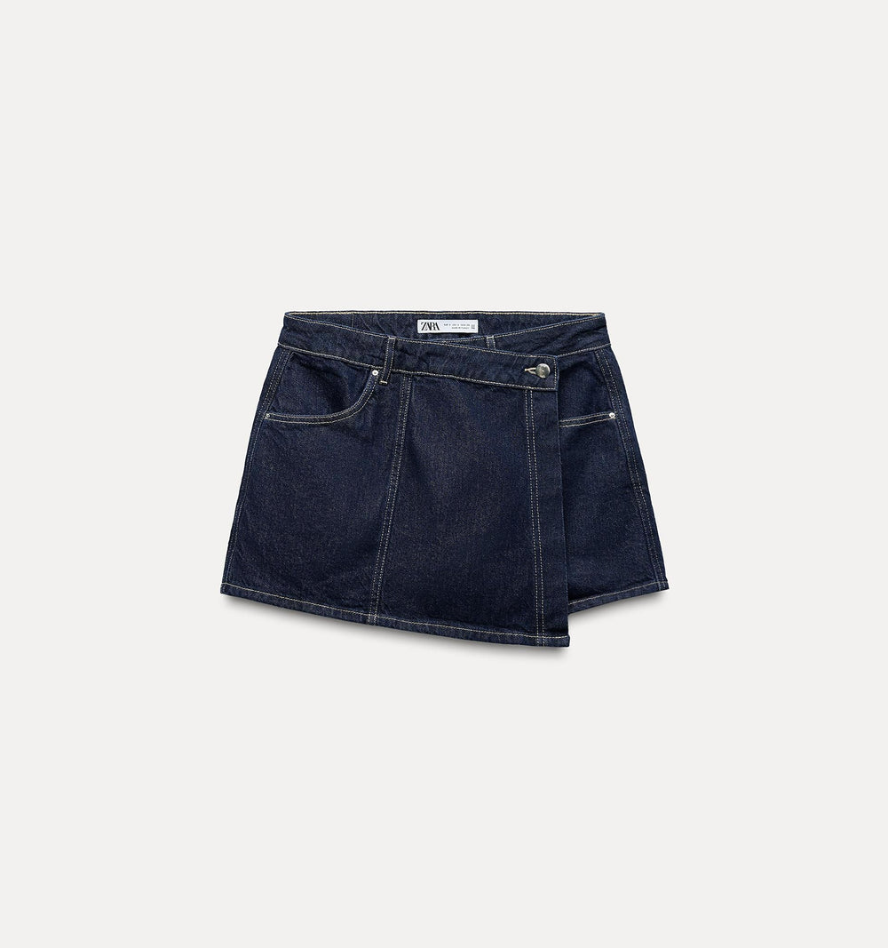 Moudda ZARA - Short-jupe en jean bouton croisé coordonné - Tunisie 2