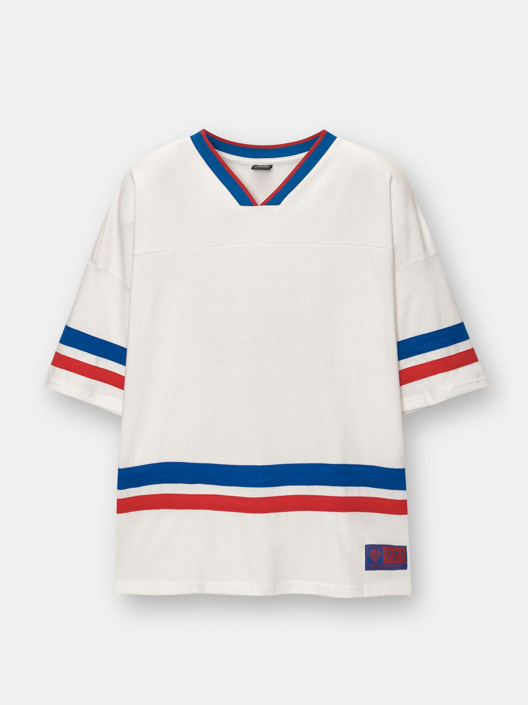 Moudda PULL & BEAR - T-Shirt Demi-Manches Sport Oversize Détails Lignes - Tunisie 5