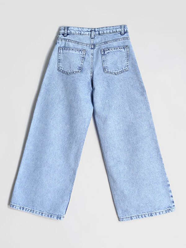 Moudda LC Waikiki - Pantalon tissé en denim Fille Acide bleu clair - Tunisie 2