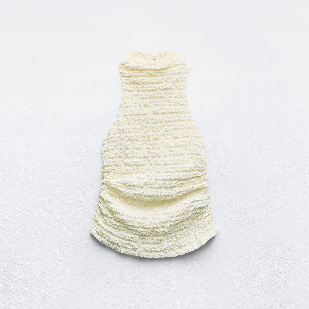 Moudda ZARA - Top Dos Nu Texturé à Fronces - Tunisie 2