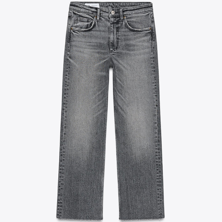 Moudda ZARA - Pantalon Flare Cropped - 5 Poches & Taille Haute - Tunisie 1
