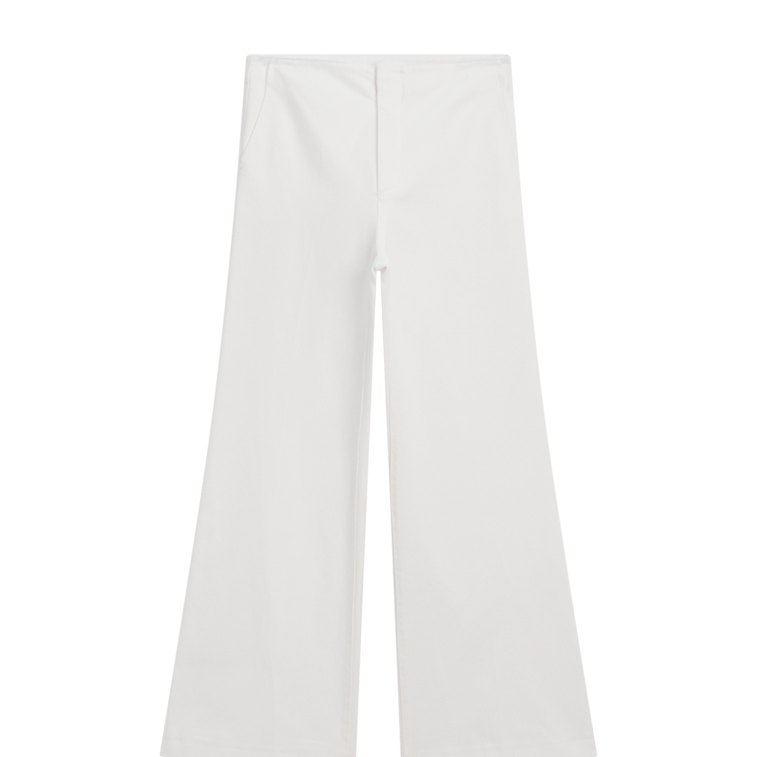 Moudda Massimo Dutti - Jean taille haute évasé blanc cassé - Tunisie 1