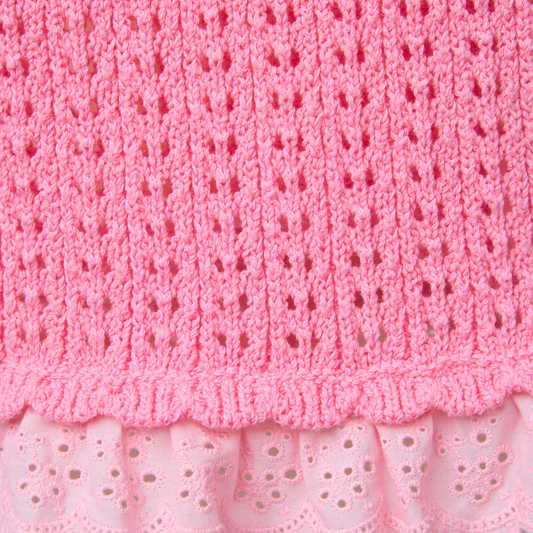 Moudda ZARA - Top Maille Enfant - Rose & Dentelle (6T) - Tunisie 4