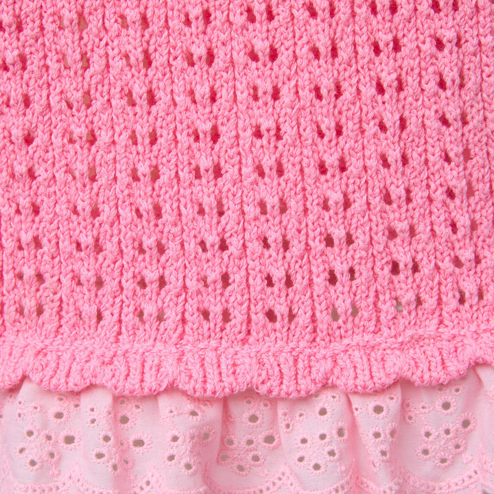 Moudda ZARA - Top Maille Enfant - Rose & Dentelle (6T) - Tunisie 4