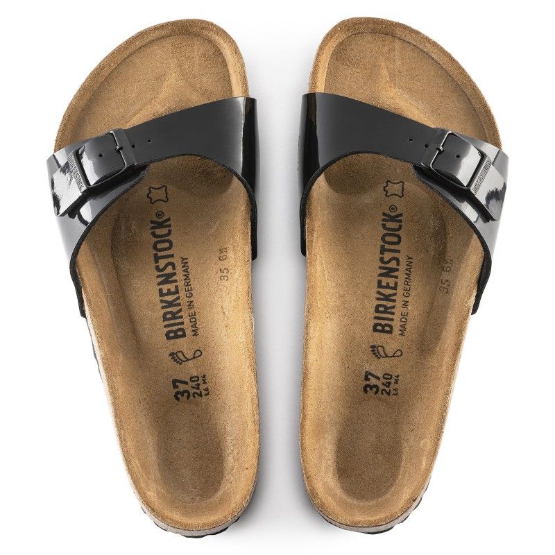 Moudda Birkenstock - Claquettes BIRKENSTOCK Madrid BF Patent Black ( Normal Fit ) - Tunisie 3