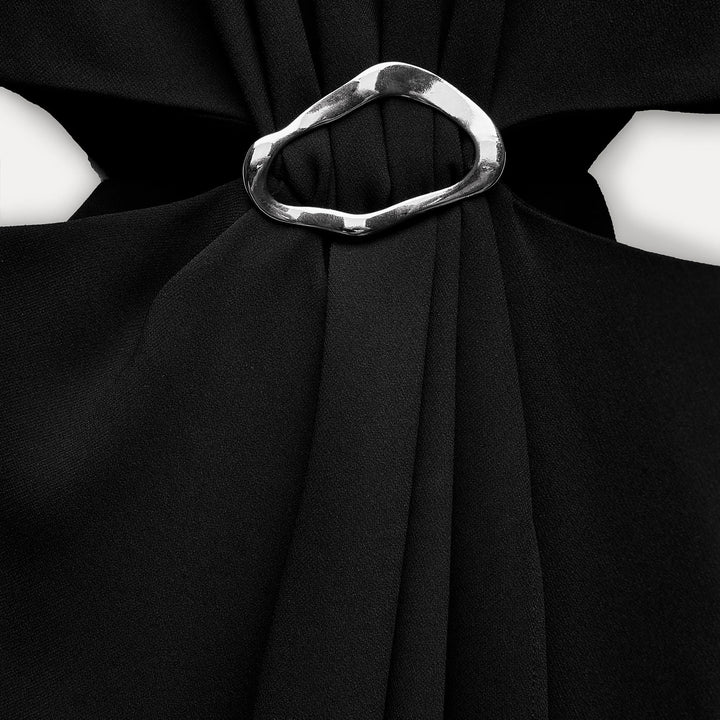 Moudda ZARA - Robe mi-longue crêpe découpe avec boucle - Tunisie 4